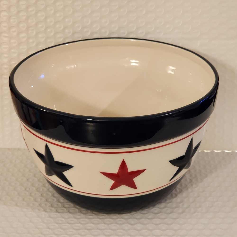 Patriotic Star And Stripes Pattern Ceramic Mixing Bowl